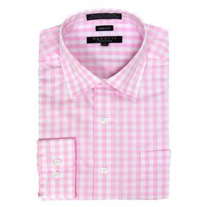 3X Marquis Pink Gingham Dress Shirt Long Sleeve  3XL 19 -19.5